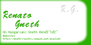 renato gneth business card